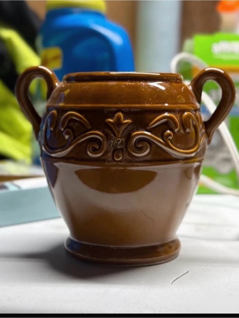 Brown Ceramic Wax Warmer Full Size for Home, Office- Electric - no top plate